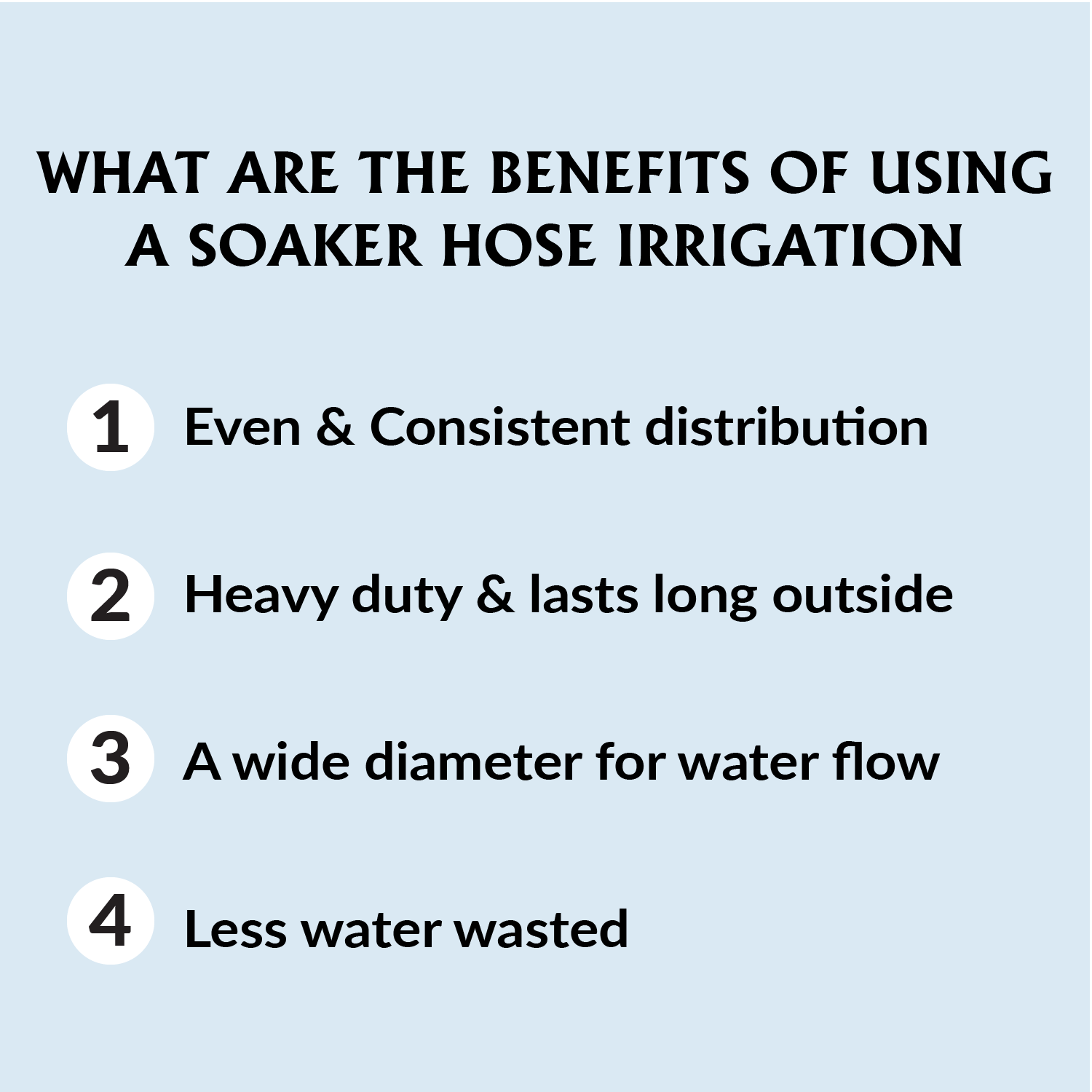 Benefits of irrigation